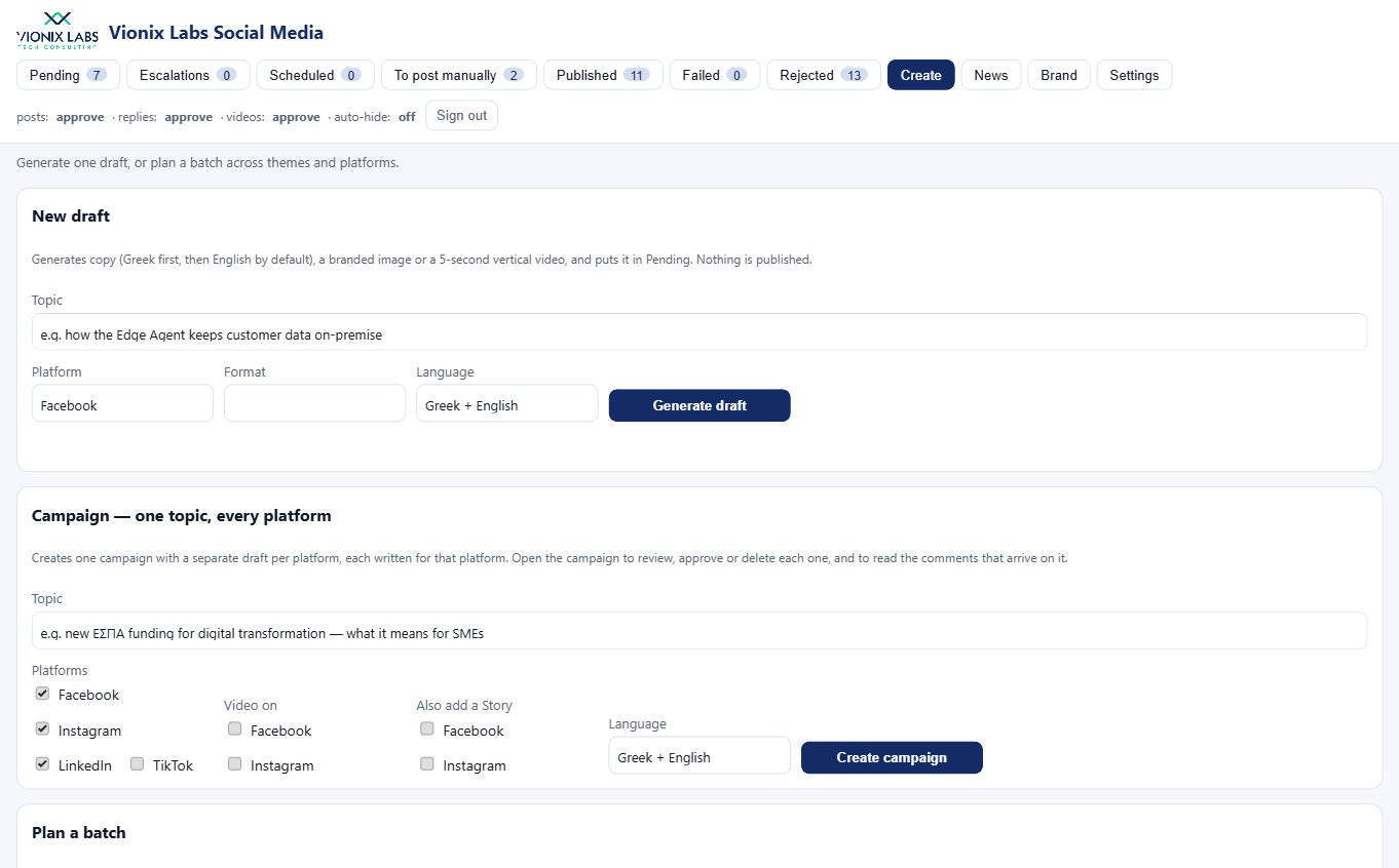 Create one draft or a campaign for Facebook, Instagram, LinkedIn and TikTok